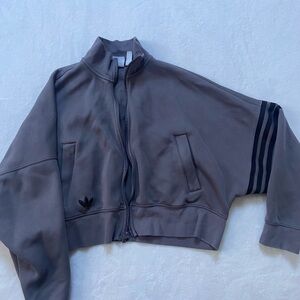 Adidas Heather Gray Zip-Up Jacket